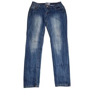 Vintage Akademiks Y2K Rainbow Thread Rhinestone Pocket Straight Leg Jeans 5